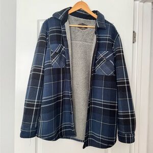 Dry Goods Blue and Black Plaid Jacket